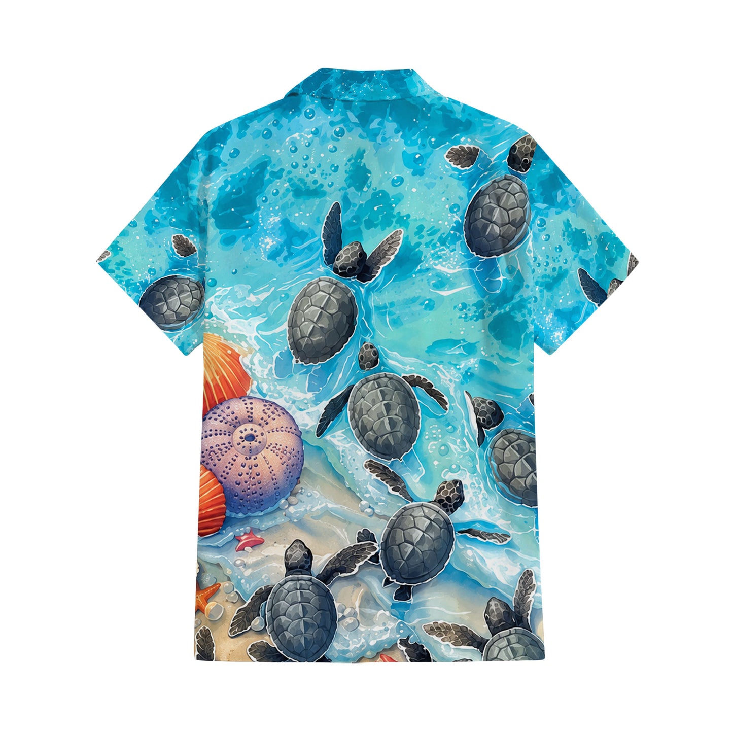 Polynesian Sea Turtle Matching Outfit For Couple Island Puletasi Dress And Hawaiian Shirt For Her Him