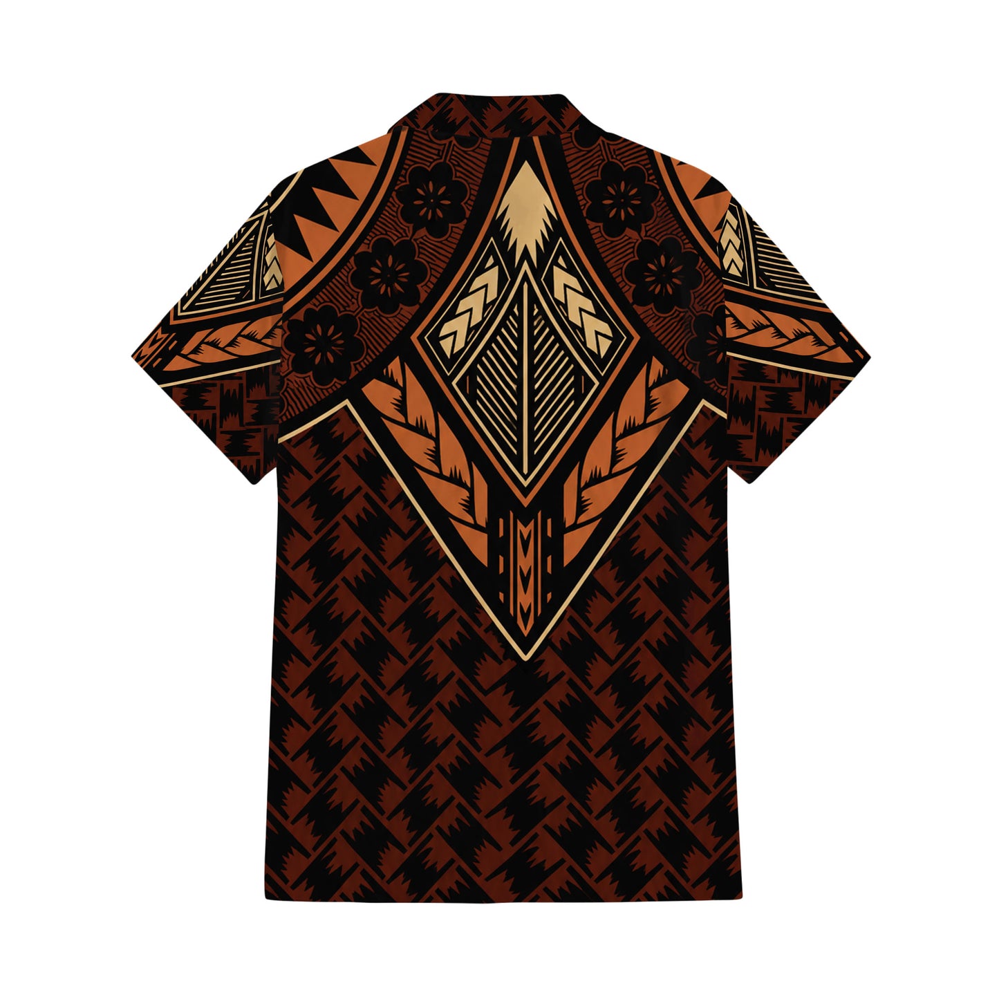 Vintage Polynesian Tribal Pattern Matching Outfit For Couple Island Puletasi Dress And Hawaiian Shirt For Her Him