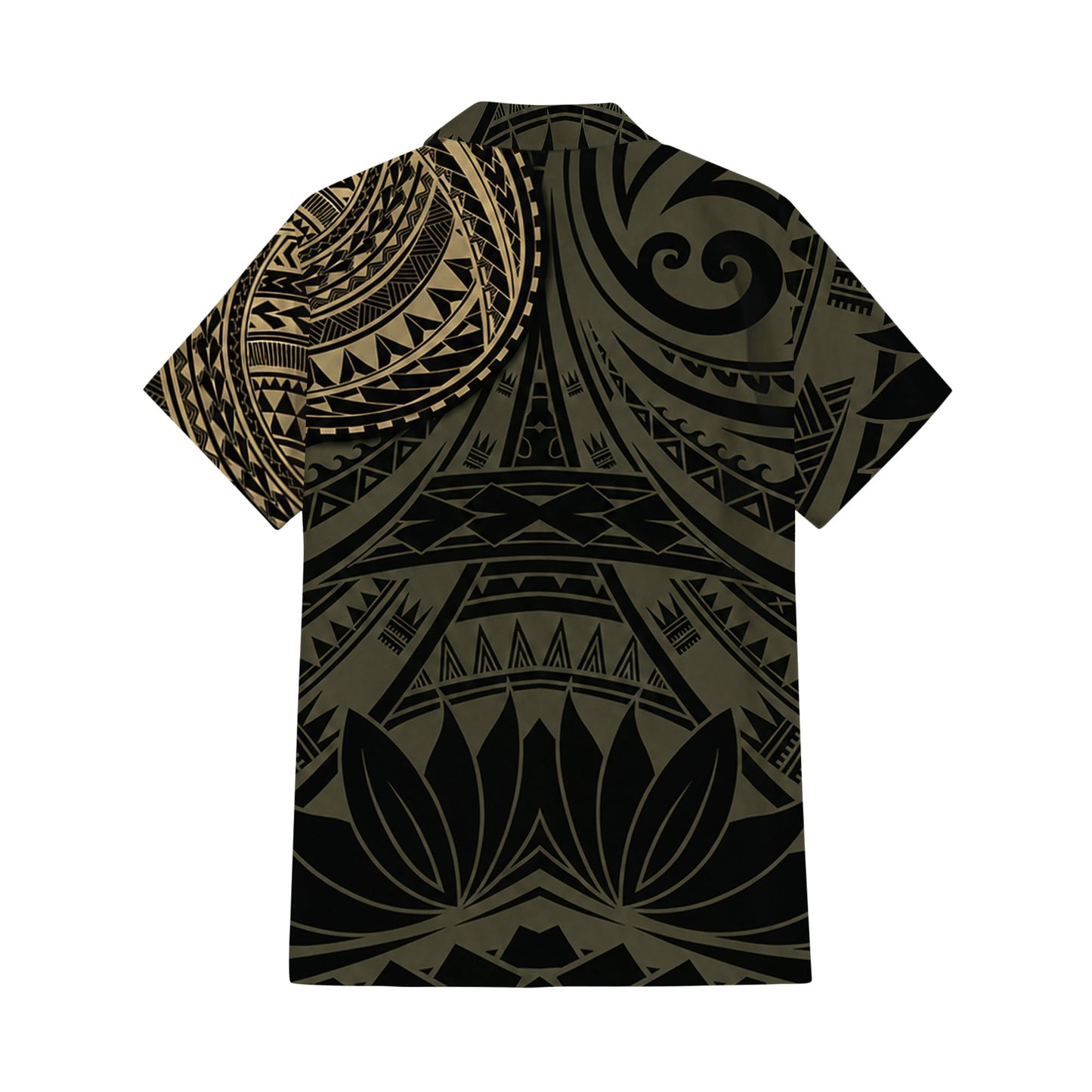 Vintage Polynesian Tribal Black Tropical Island Puletasi Dress And Hawaiian Shirt For Her Him