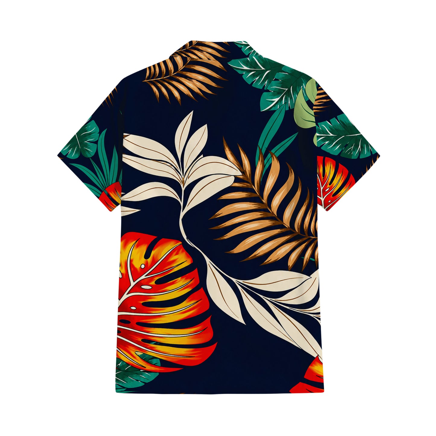 Polynesian Leaf Pattern Matching Outfit For Couple Island Puletasi Dress And Hawaiian Shirt For Her Him