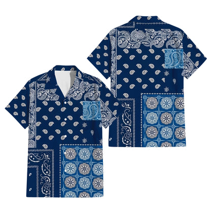 Paisley Pattern Matching Outfit For Couple Island Puletasi Dress And Hawaiian Shirt For Her Him