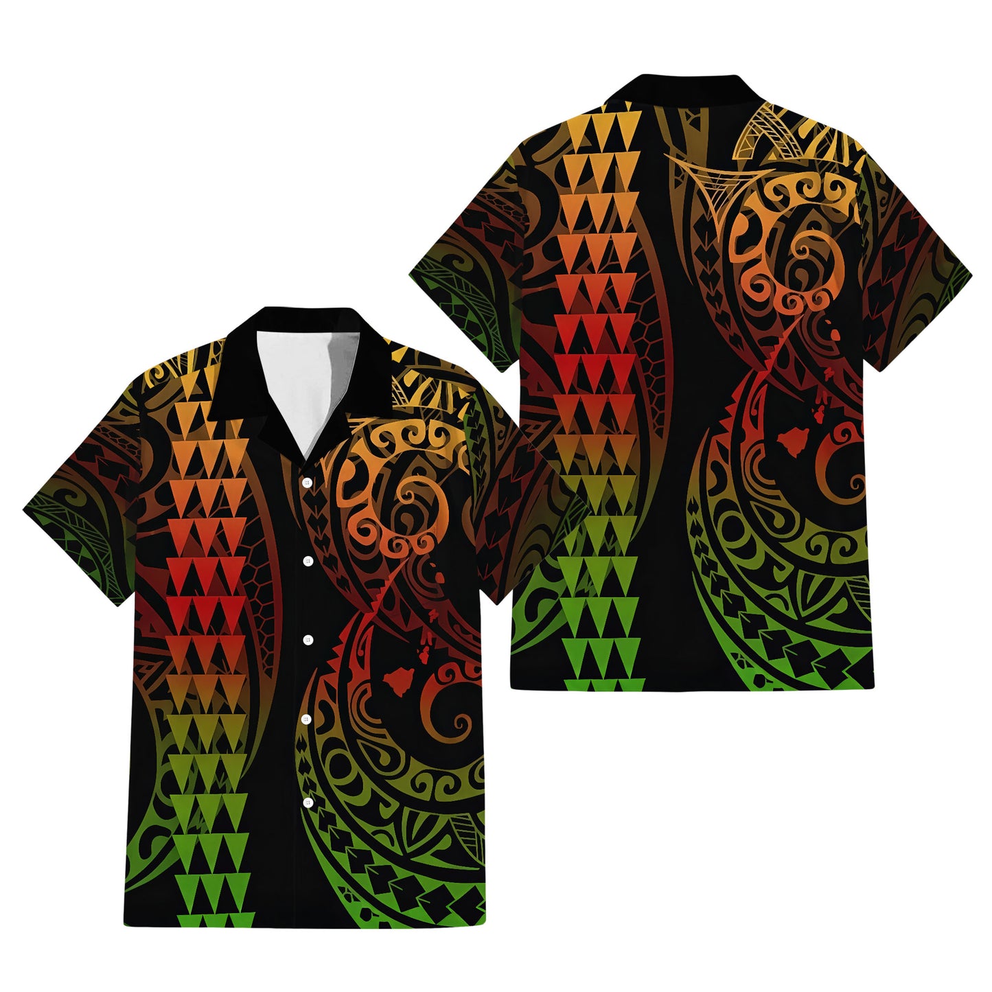 Reggae Island Polynesian Tribal Pattern Matching Outfit For Couple Tropical Island Puletasi Dress Man Shirt For Her Him
