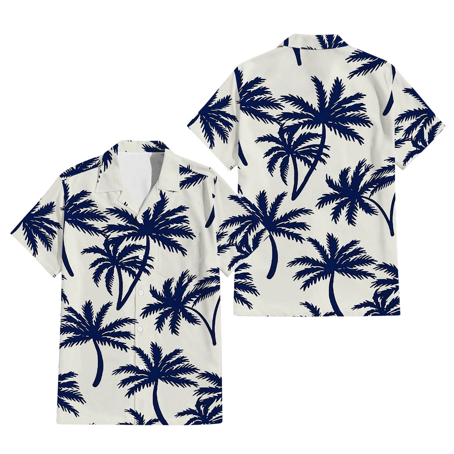 Polynesian Coconut Tree White Matching Outfit For Couple Island Puletasi Dress And Hawaiian Shirt For Her Him