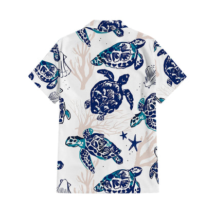 Polynesian Sea Turtle Tropical Island Puletasi Dress And Hawaiian Shirt For Her Him
