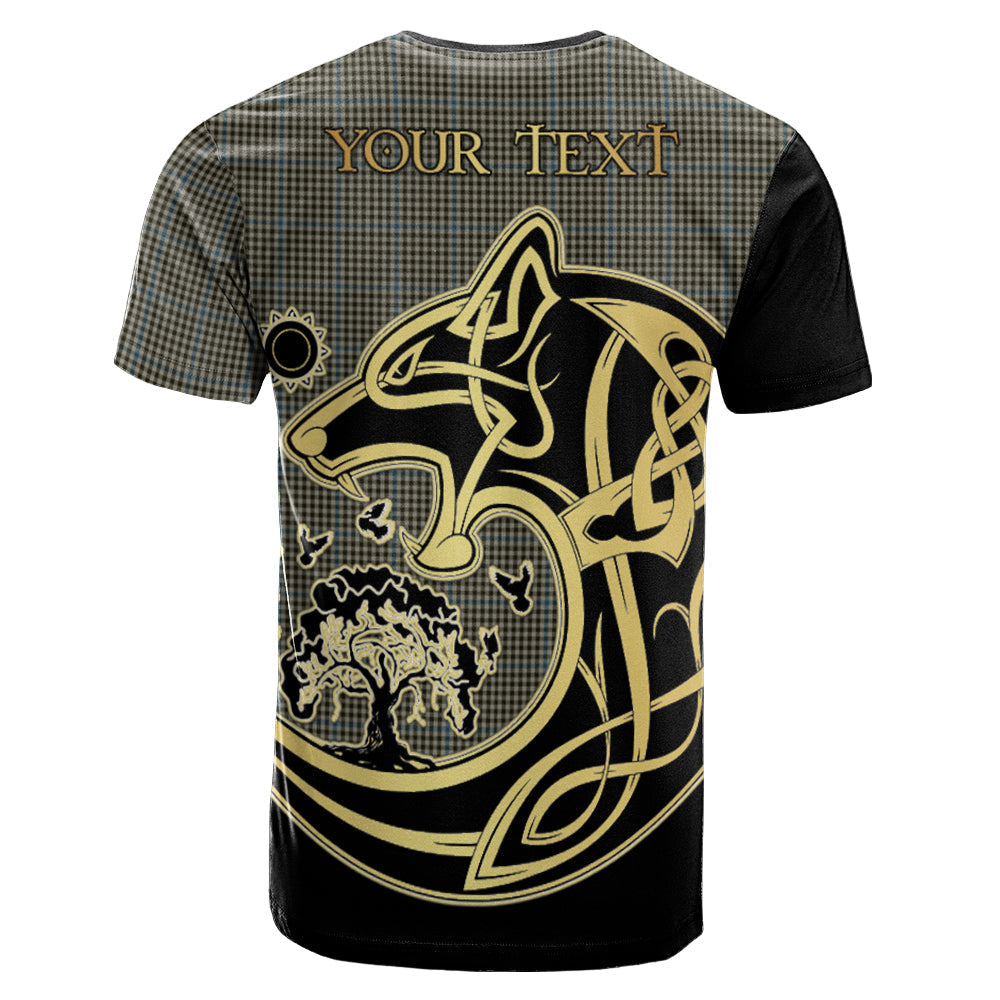 Printivon Haig Crest Celtic Wolf Tartan T Shirt Custom Your Text