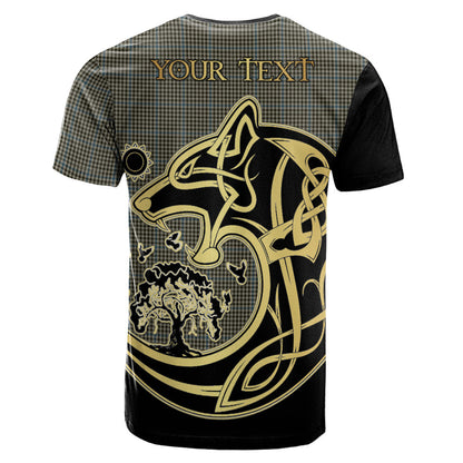 Printivon Haig Crest Celtic Wolf Tartan T Shirt Custom Your Text
