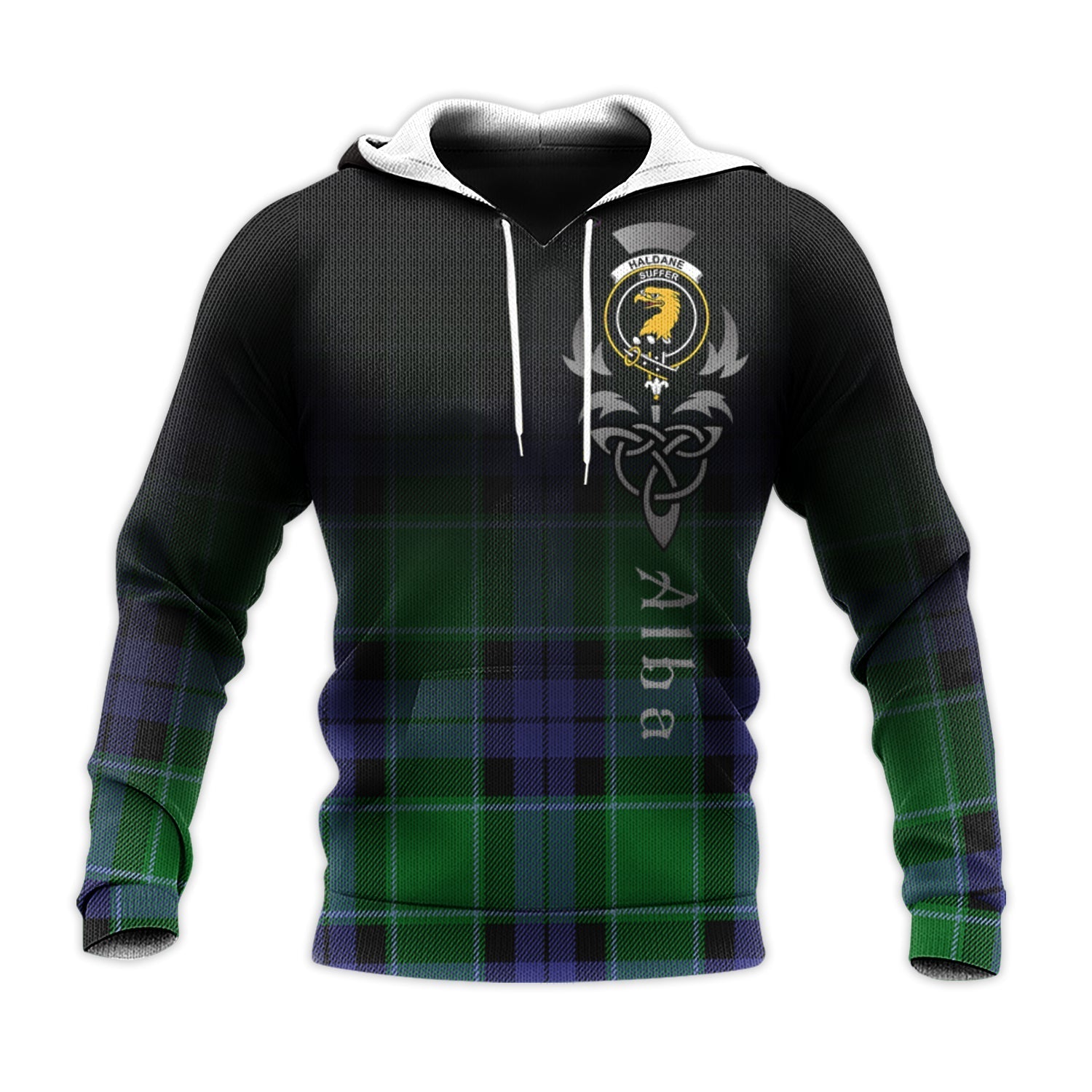Printivon Haldane Tartan Crest Alba Celtic Hoodie