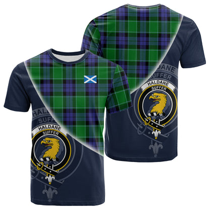 Printivon Haldane Tartan Scottish Crest T Shirt