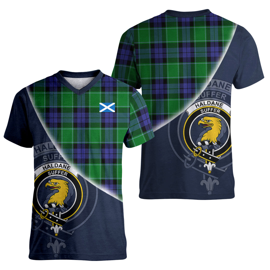 Printivon Haldane Tartan Scottish Crest T Shirt
