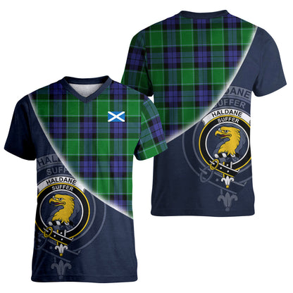 Printivon Haldane Tartan Scottish Crest T Shirt