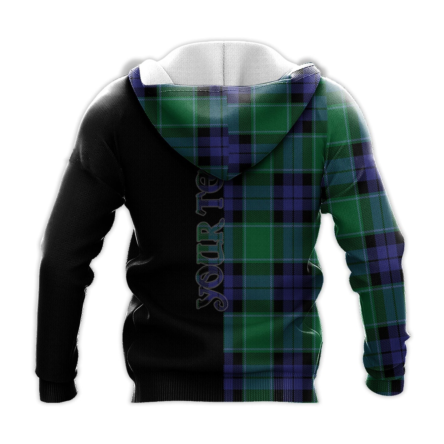 Printivon Haldane Tartan Personalize Half Hoodie
