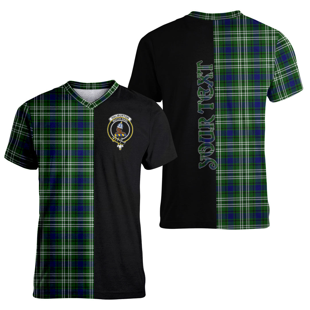 Printivon Haliburton Tartan Personalize Half T shirt