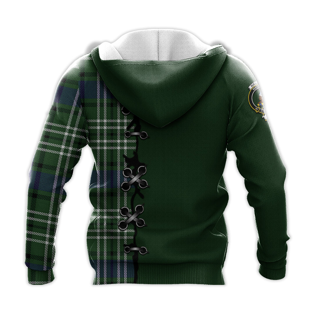 Printivon Haliburton Tartan Hoodie Lion Rampant And Celtic Thistle Style