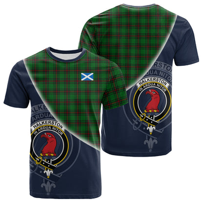 Printivon Halkerston Tartan Scottish Crest T Shirt