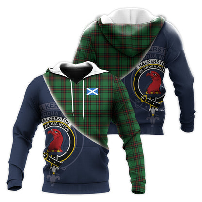 Printivon Halkerston Tartan Scottish Crest Hoodie