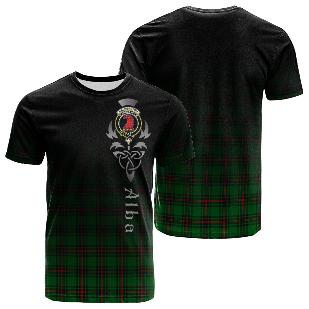 Printivon Halkerston Tartan Crest Alba Celtic T Shirt