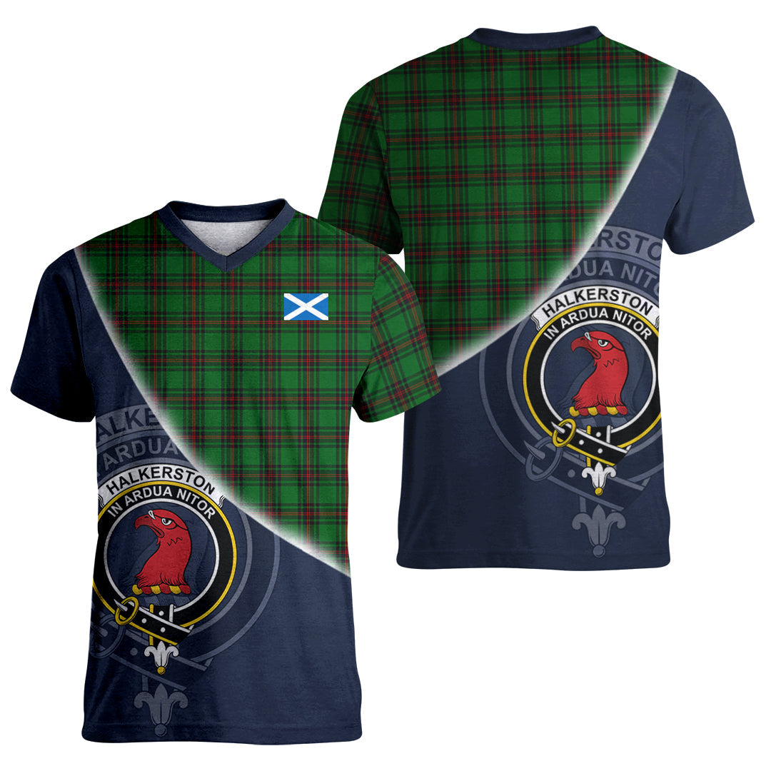 Printivon Halkerston Tartan Scottish Crest T Shirt