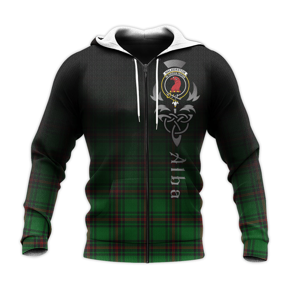 Printivon Halkerston Tartan Crest Alba Celtic Hoodie