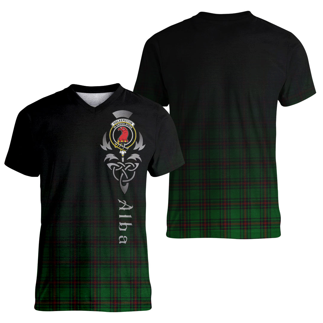 Printivon Halkerston Tartan Crest Alba Celtic T Shirt