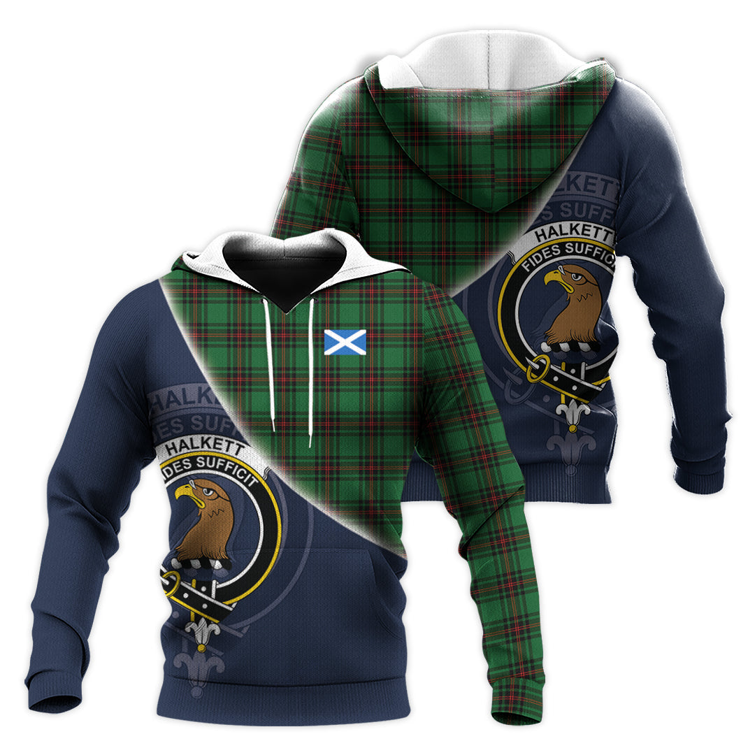 Printivon Halkett Tartan Scottish Crest Hoodie