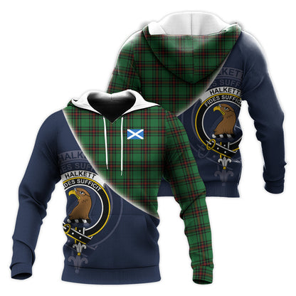 Printivon Halkett Tartan Scottish Crest Hoodie