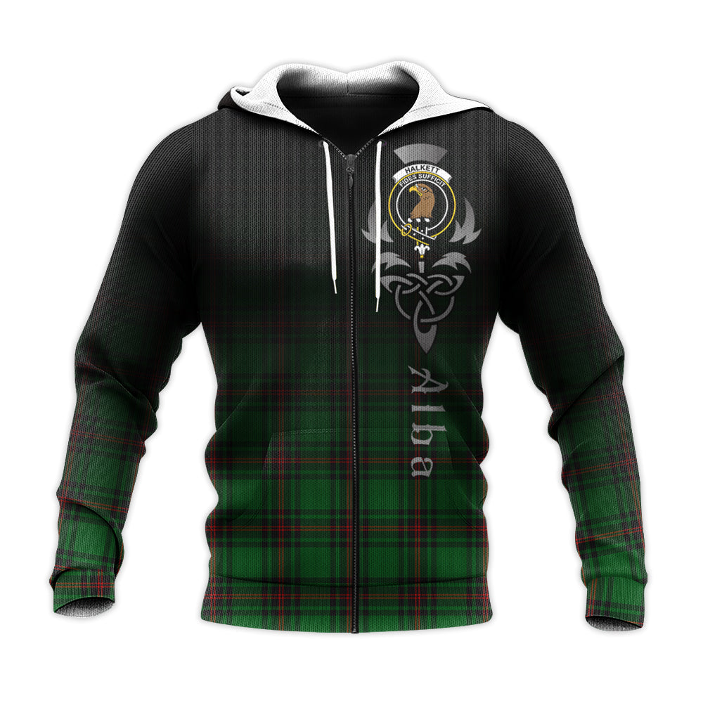 Printivon Halkett Tartan Crest Alba Celtic Hoodie