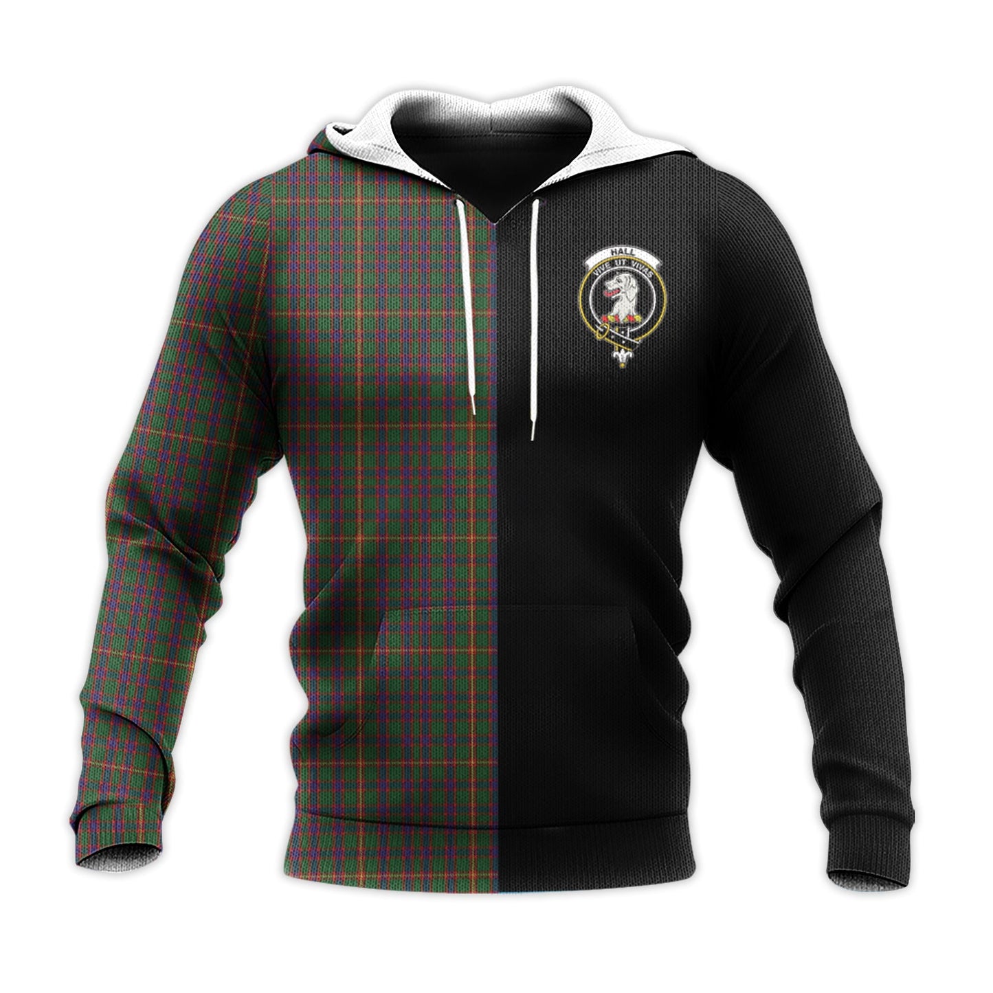Printivon Hall Tartan Personalize Half Hoodie
