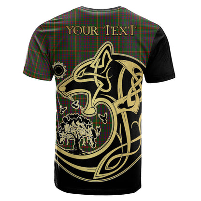 Printivon Hall Crest Celtic Wolf Tartan T Shirt Custom Your Text