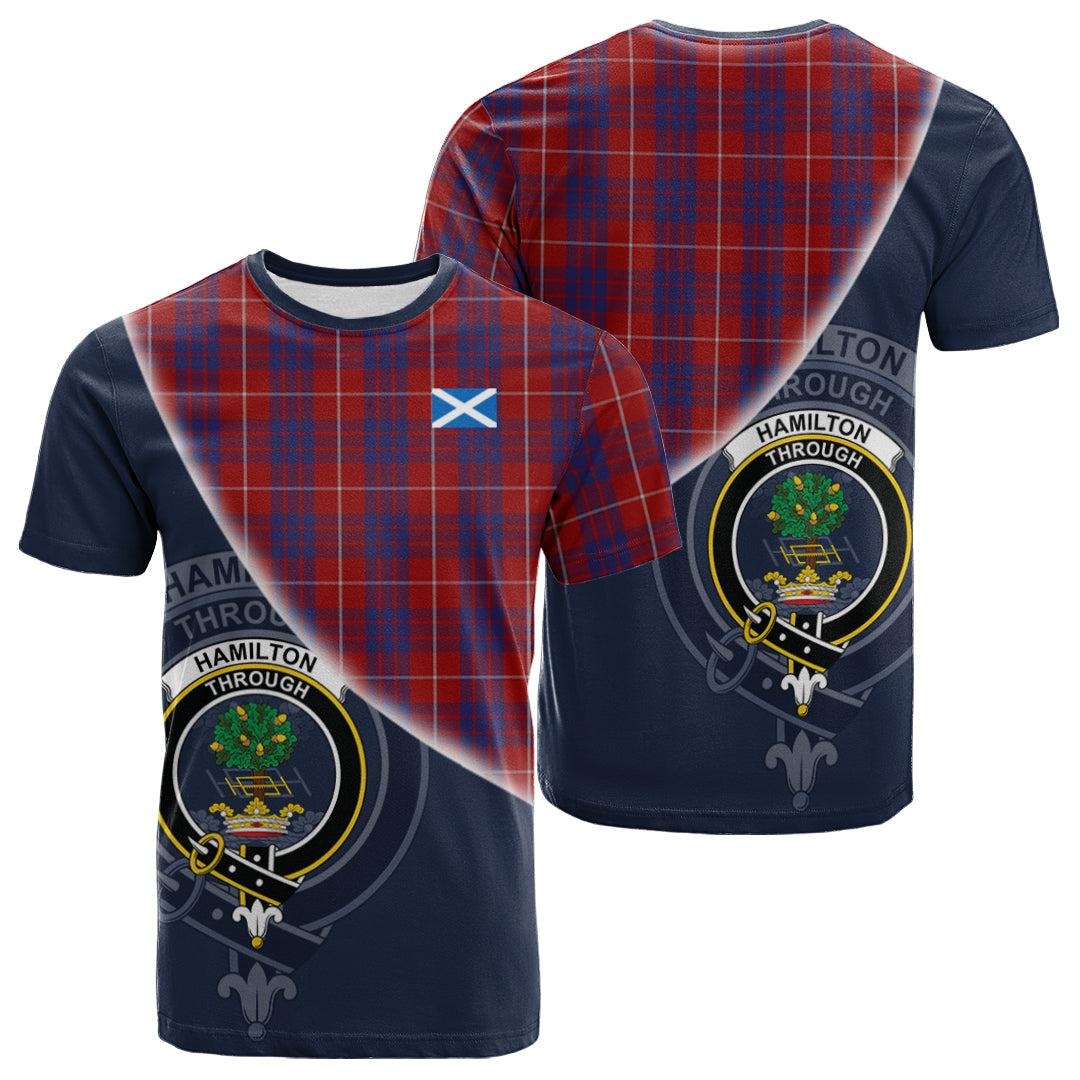 Printivon Hamilton Tartan Scottish Crest T Shirt