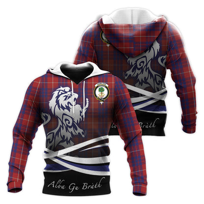 Printivon Hamilton Tartan Scottish Lion Hoodie
