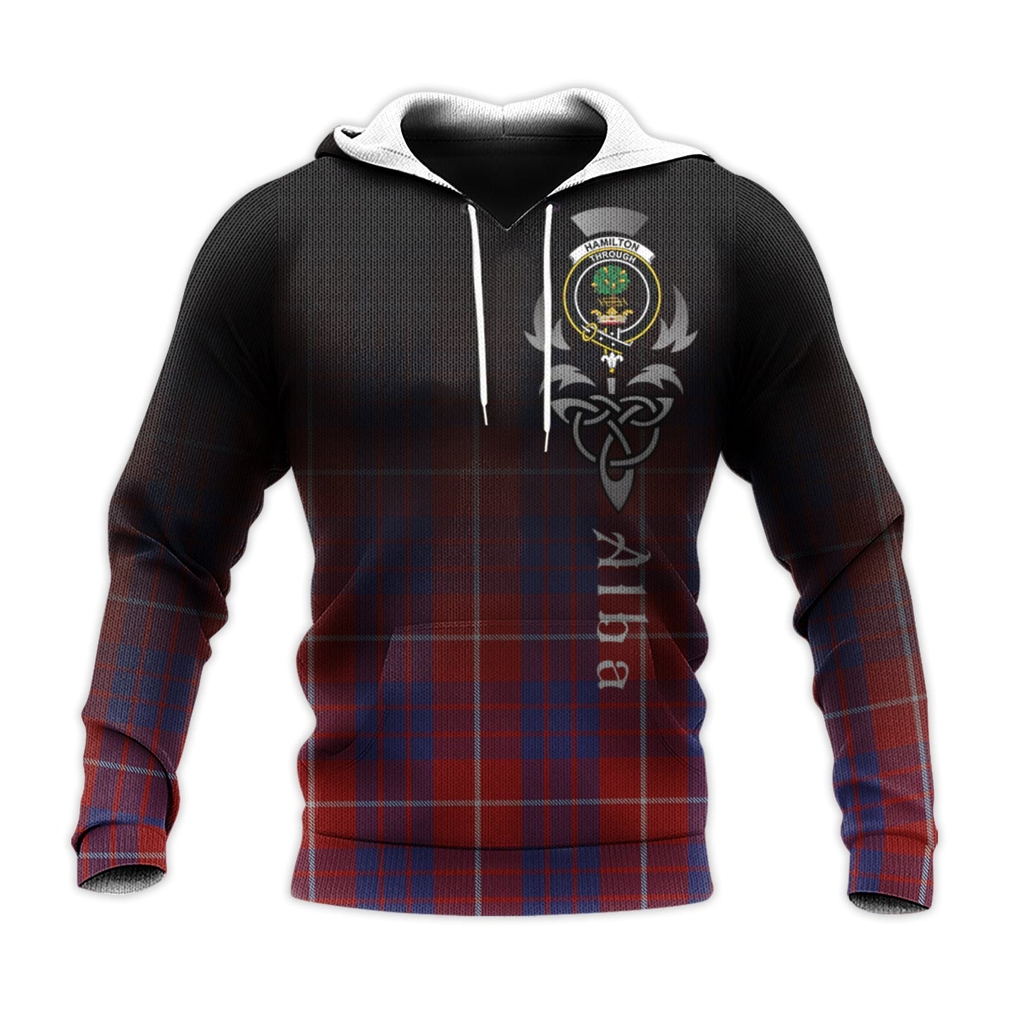 Printivon Hamilton Tartan Crest Alba Celtic Hoodie