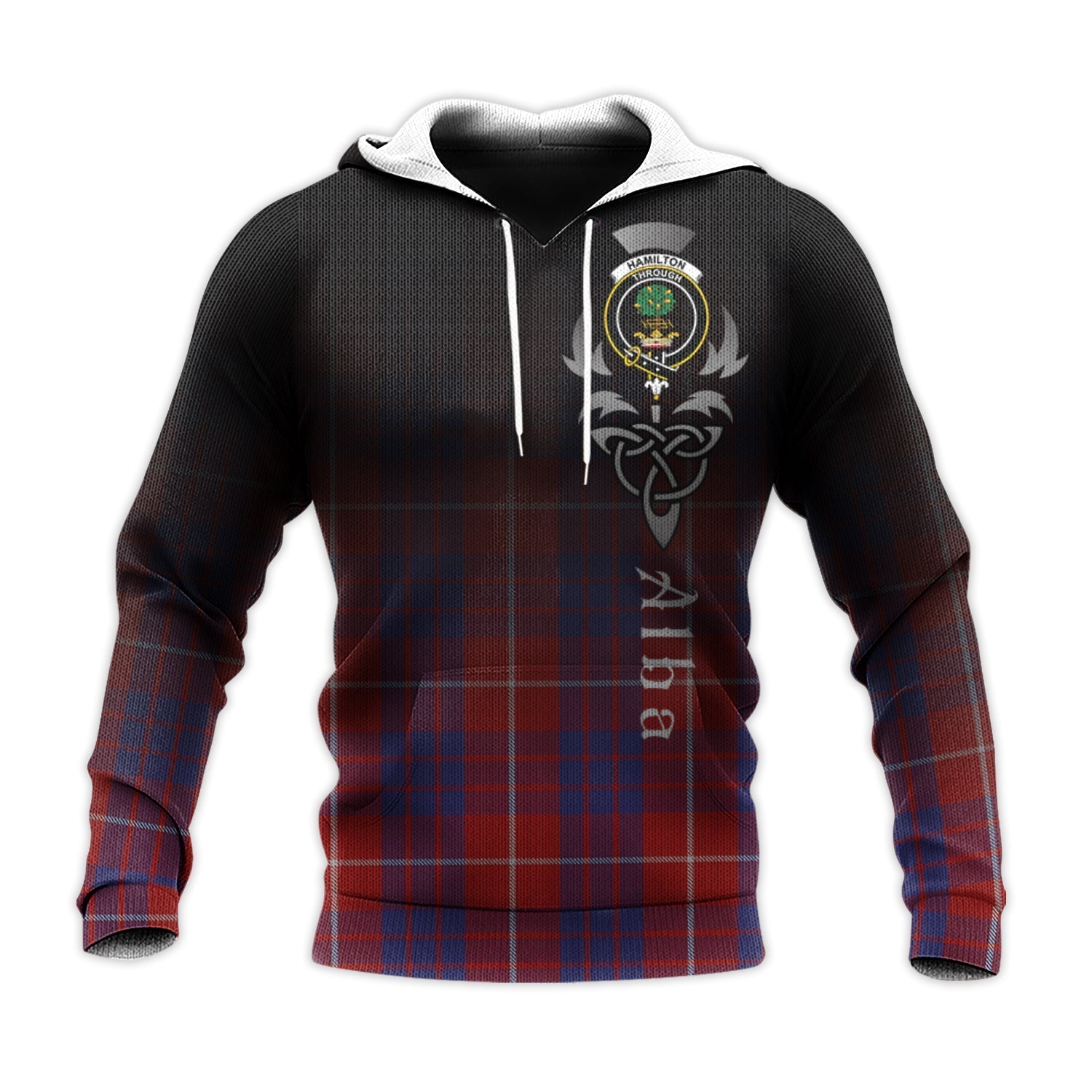 Printivon Hamilton Tartan Crest Alba Celtic Hoodie