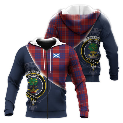 Printivon Hamilton Tartan Scottish Crest Hoodie