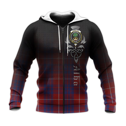 Printivon Hamilton Tartan Crest Alba Celtic Hoodie