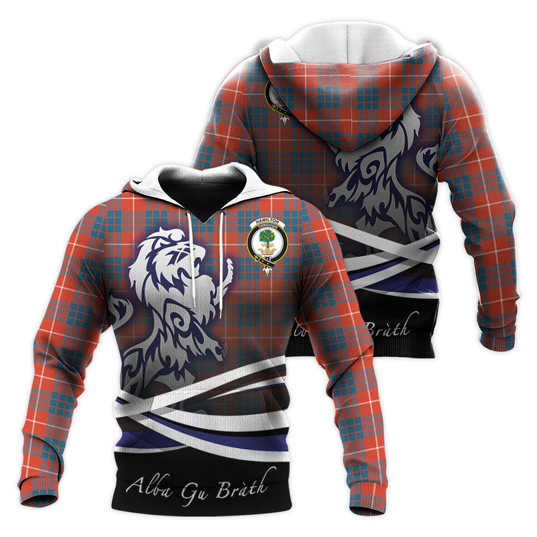 Printivon Hamilton Ancient Tartan Scottish Lion Hoodie