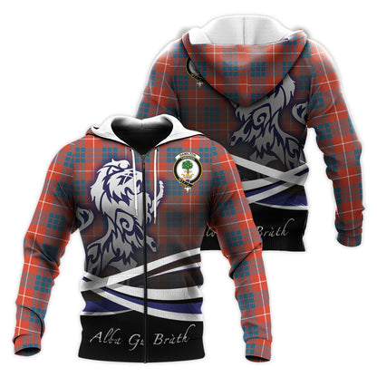 Printivon Hamilton Ancient Tartan Scottish Lion Hoodie