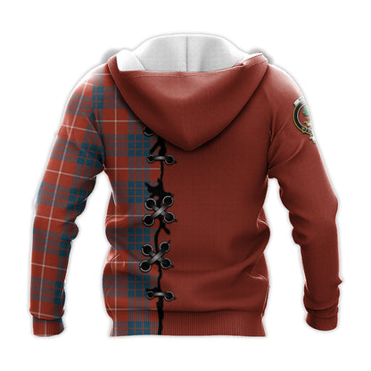 Printivon Hamilton Ancient Tartan Hoodie Lion Rampant And Celtic Thistle Style