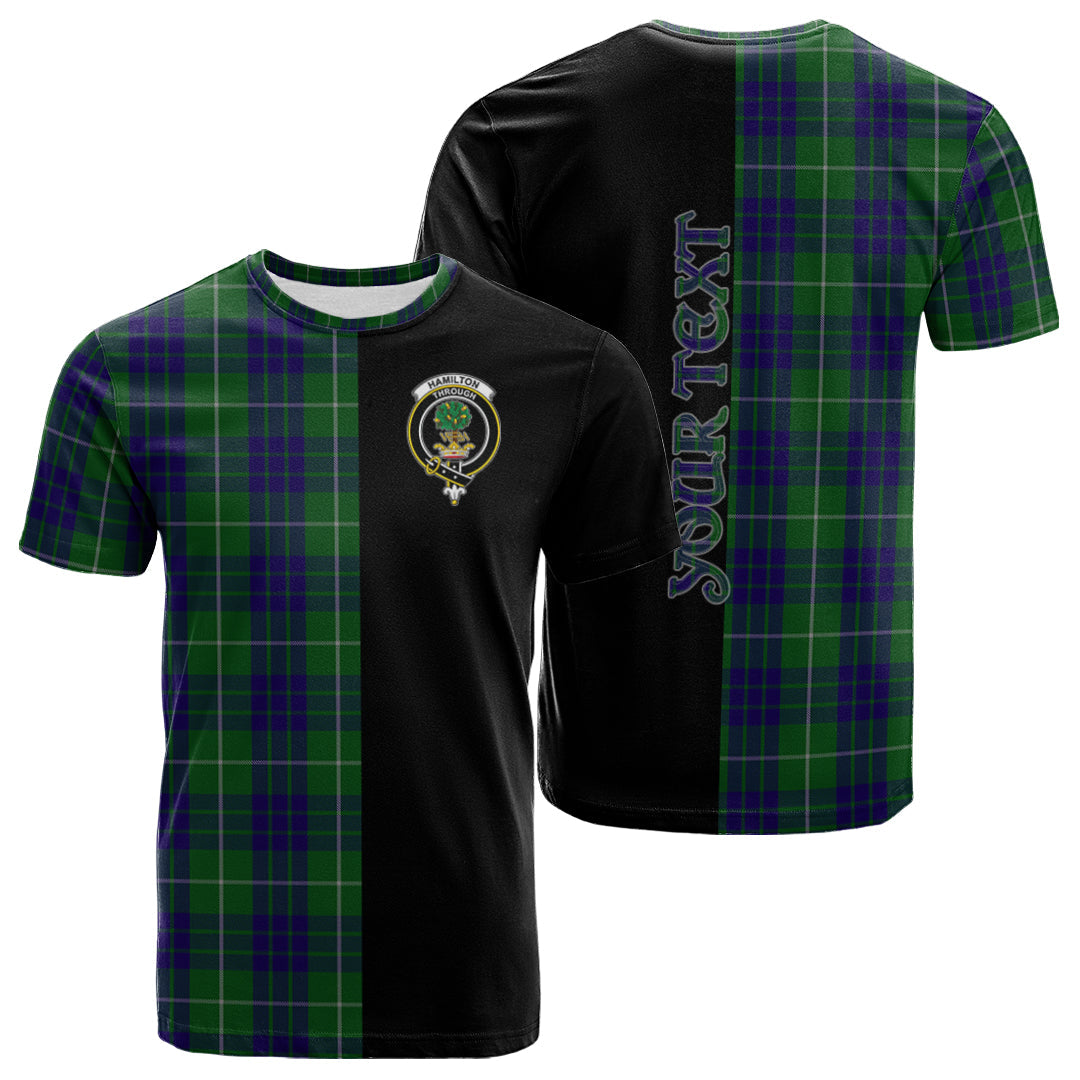 Printivon Hamilton Green Hunting Tartan Personalize Half T shirt