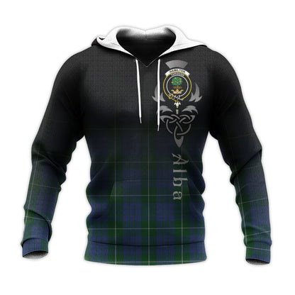 Printivon Hamilton Hunting Tartan Crest Alba Celtic Hoodie