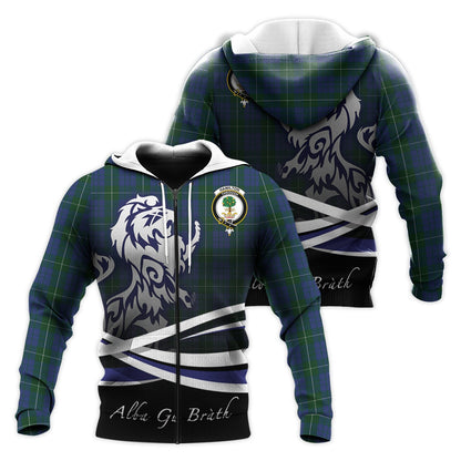 Printivon Hamilton Hunting Tartan Scottish Lion Hoodie