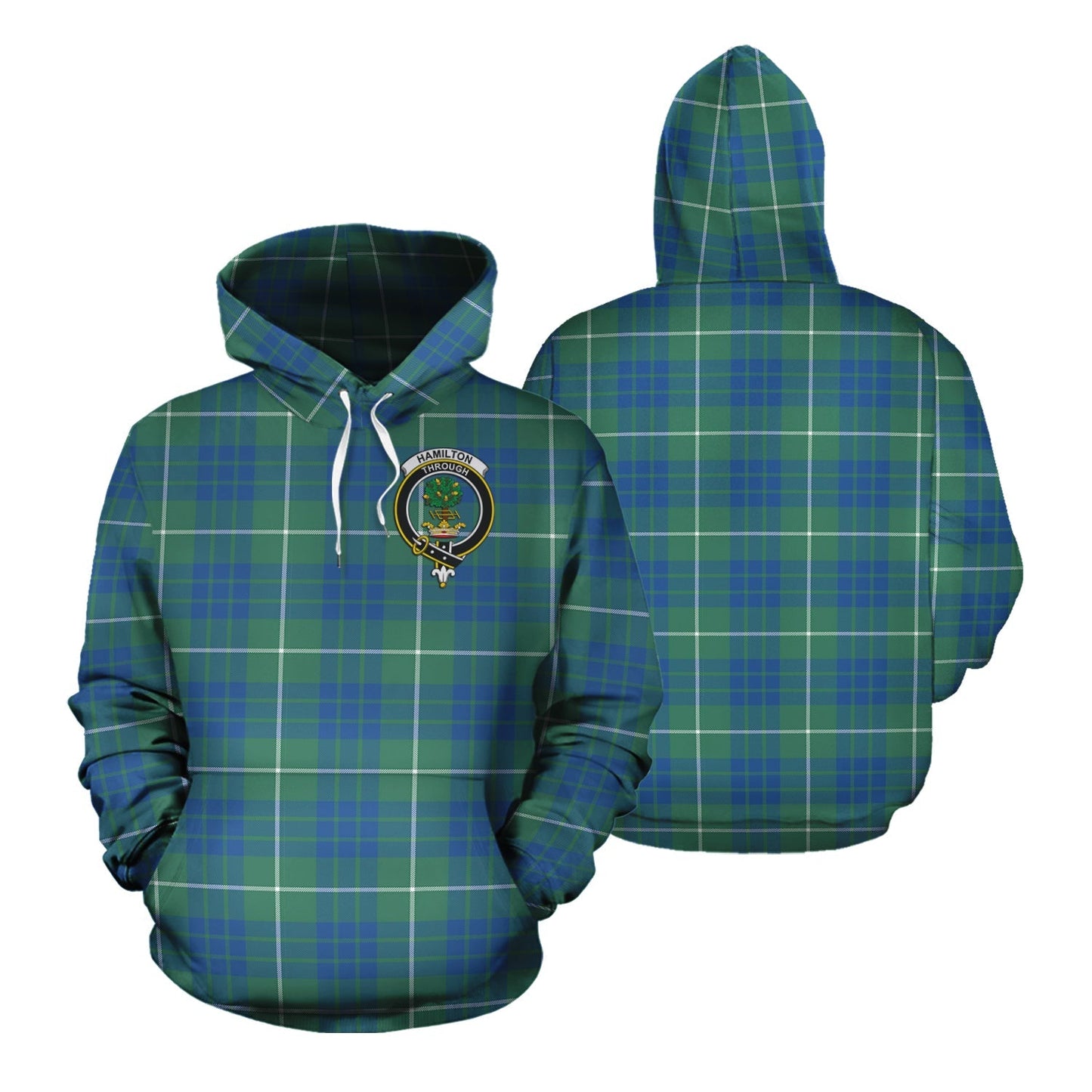 Printivon Hamilton Hunting Ancient Tartan Hoodie