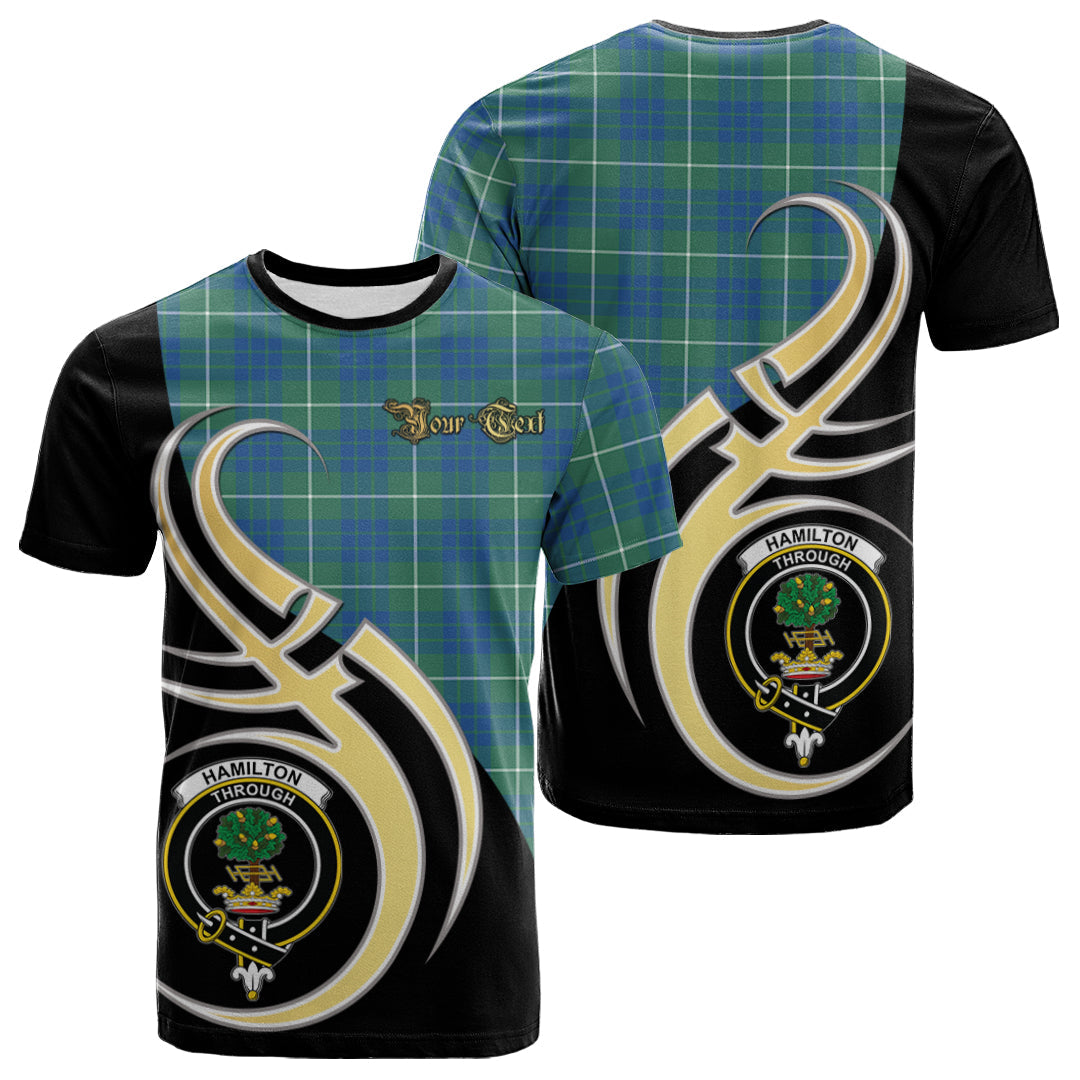Printivon Hamilton Hunting Ancient Tartan Crest Believe In Me T Shirt