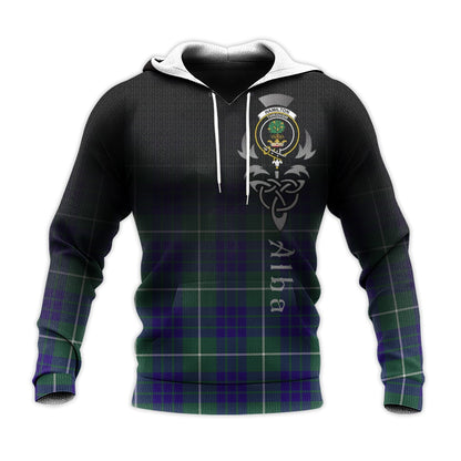 Printivon Hamilton Hunting Modern Tartan Crest Alba Celtic Hoodie