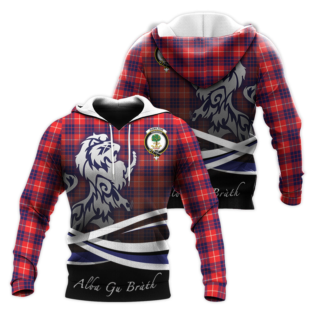 Printivon Hamilton Modern Tartan Scottish Lion Hoodie