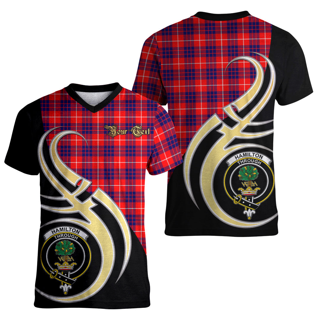 Printivon Hamilton Modern Tartan Crest Believe In Me T Shirt