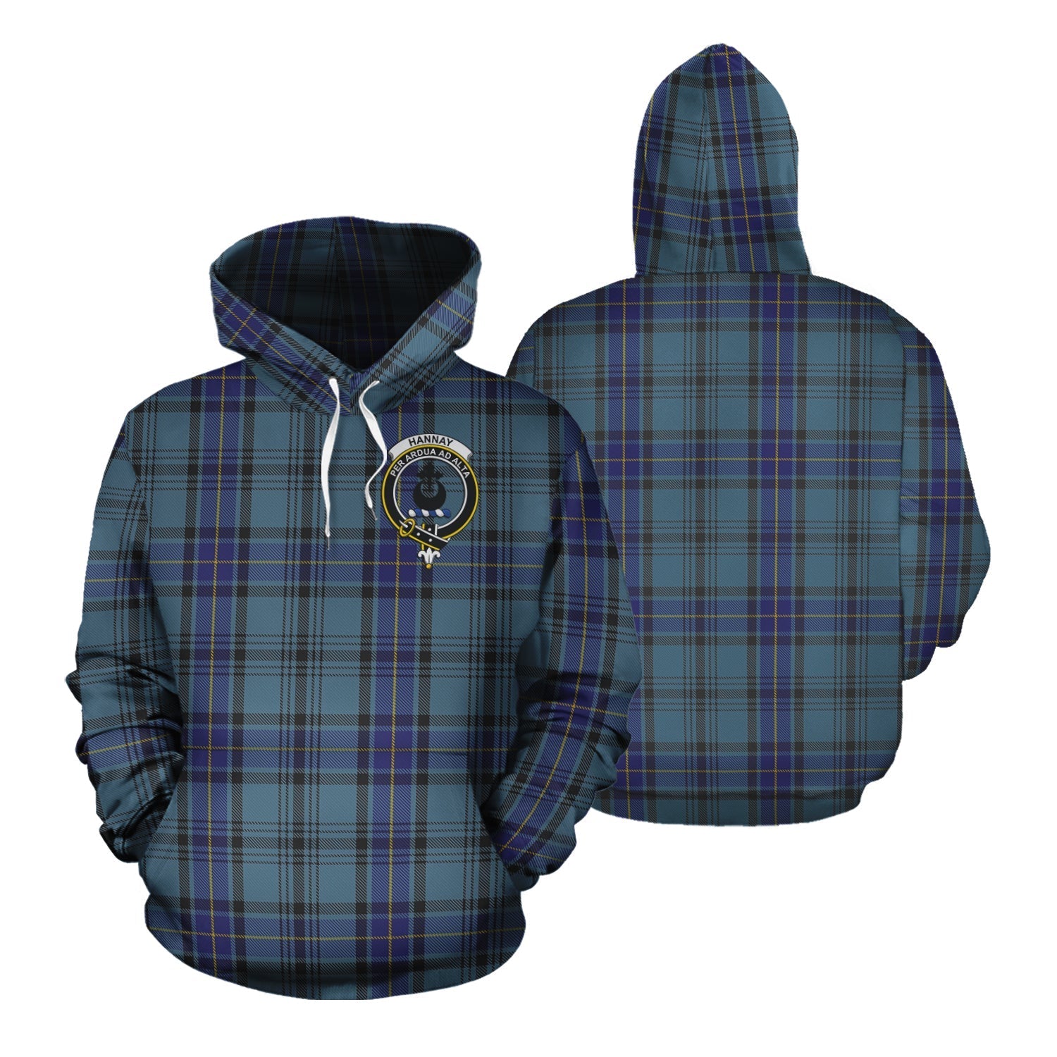 Printivon Hannay Blue Tartan Hoodie