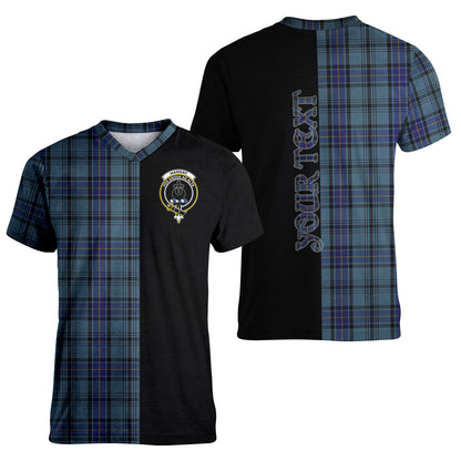 Printivon Hannay Blue Tartan Personalize Half T shirt