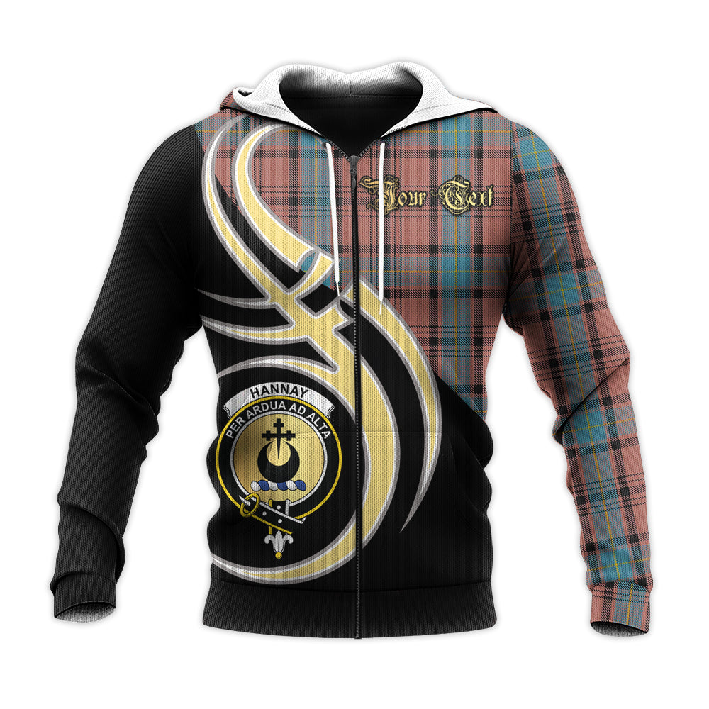 Printivon Hannay Dress Clan Believe In Me Crest Tartan Knitted Hoodie Custom Your Text