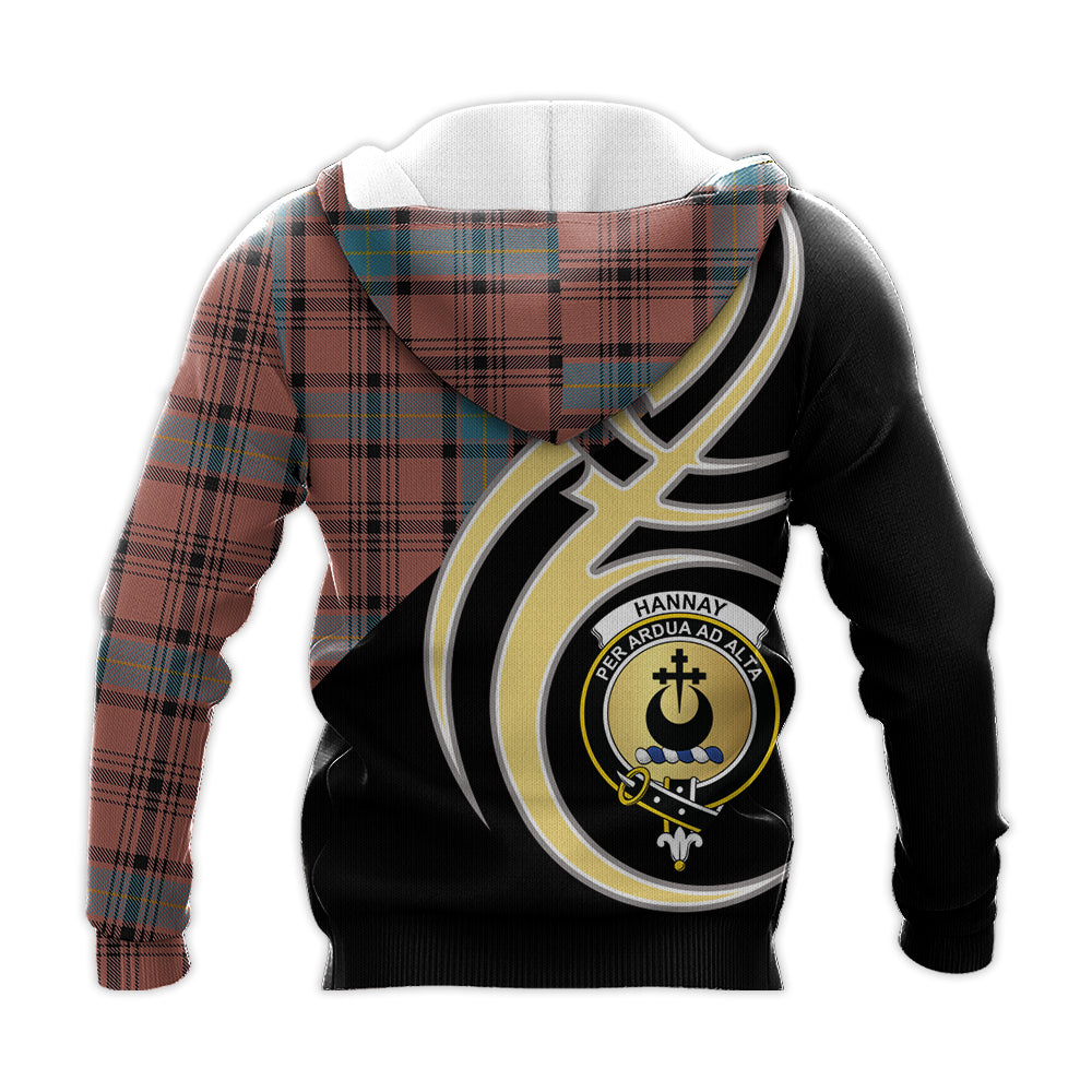 Printivon Hannay Dress Clan Believe In Me Crest Tartan Knitted Hoodie Custom Your Text
