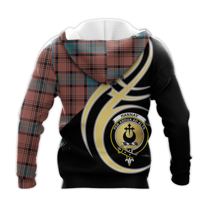 Printivon Hannay Dress Clan Believe In Me Crest Tartan Knitted Hoodie Custom Your Text